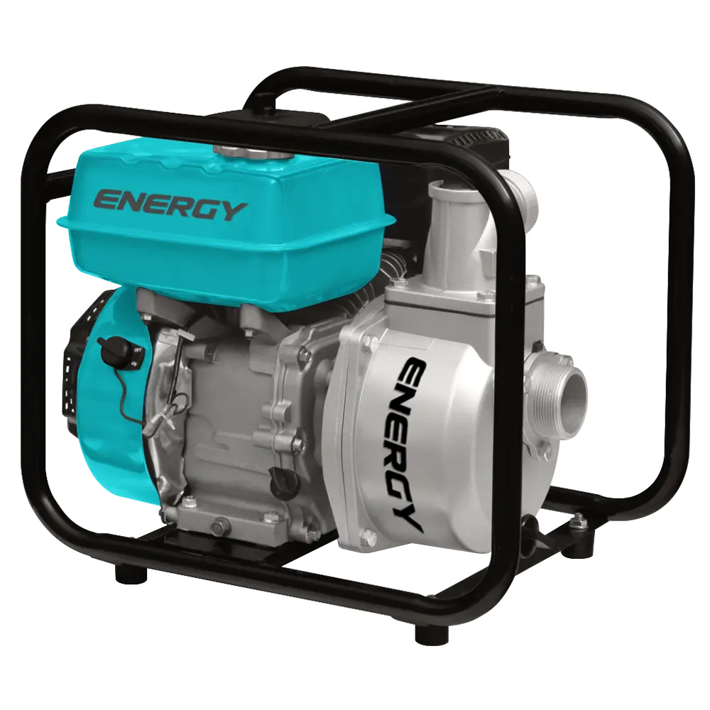 Motobomba Energy 4T 6,5HP Entrada y Salida 2", Caudal 40 m3/H, Altura 30m y Tanque 3,6Lt Energy GWP2/1