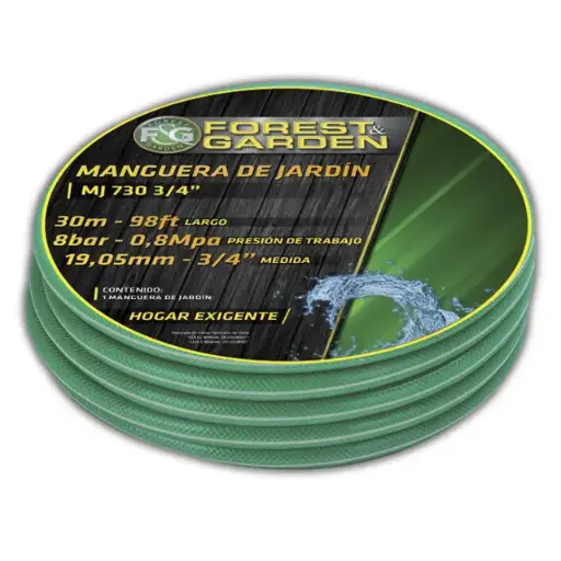 [MJ-730 3/4"] Manguera de Jardín 3/4" 30M Forest Garden MJ-730
