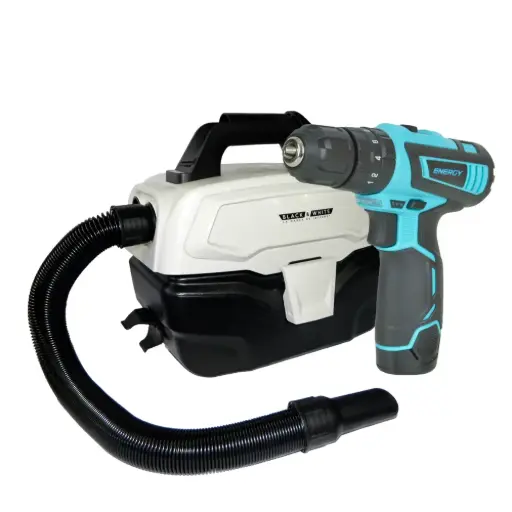 [DDI10/1/12C1 - BWA75/18C1] Combo Taladro Percutor 10MM 12V Energy DDI10/1/12C1 y Aspiradora Seco-Húmedo Black & White BWA75/18C1